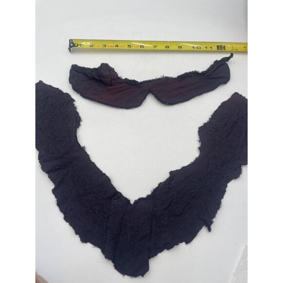 Handmade Beaded Black Lace Applique Trim For Sewing/Costume DIY Projects - Picture 11 of 11